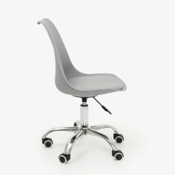 Casa Viva Silla de oficina con ruedas gris Tulip 48x55x45cm Outlet