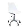 Casa Viva Silla de oficina con ruedas blanca Tulip 48x55x82cm Sale