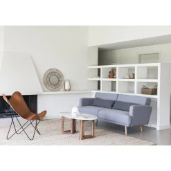 Casa Viva Silla mariposa de cuero marrón July 75x87x86cm Best