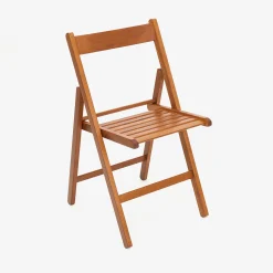 Casa Viva Silla plegable de madera de haya oscura Gema 43x48x79cm