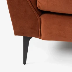 Casa Viva Sofá 3 plazas cobrizo terciopelo Balt 207x90cm Clau&Chloe Best