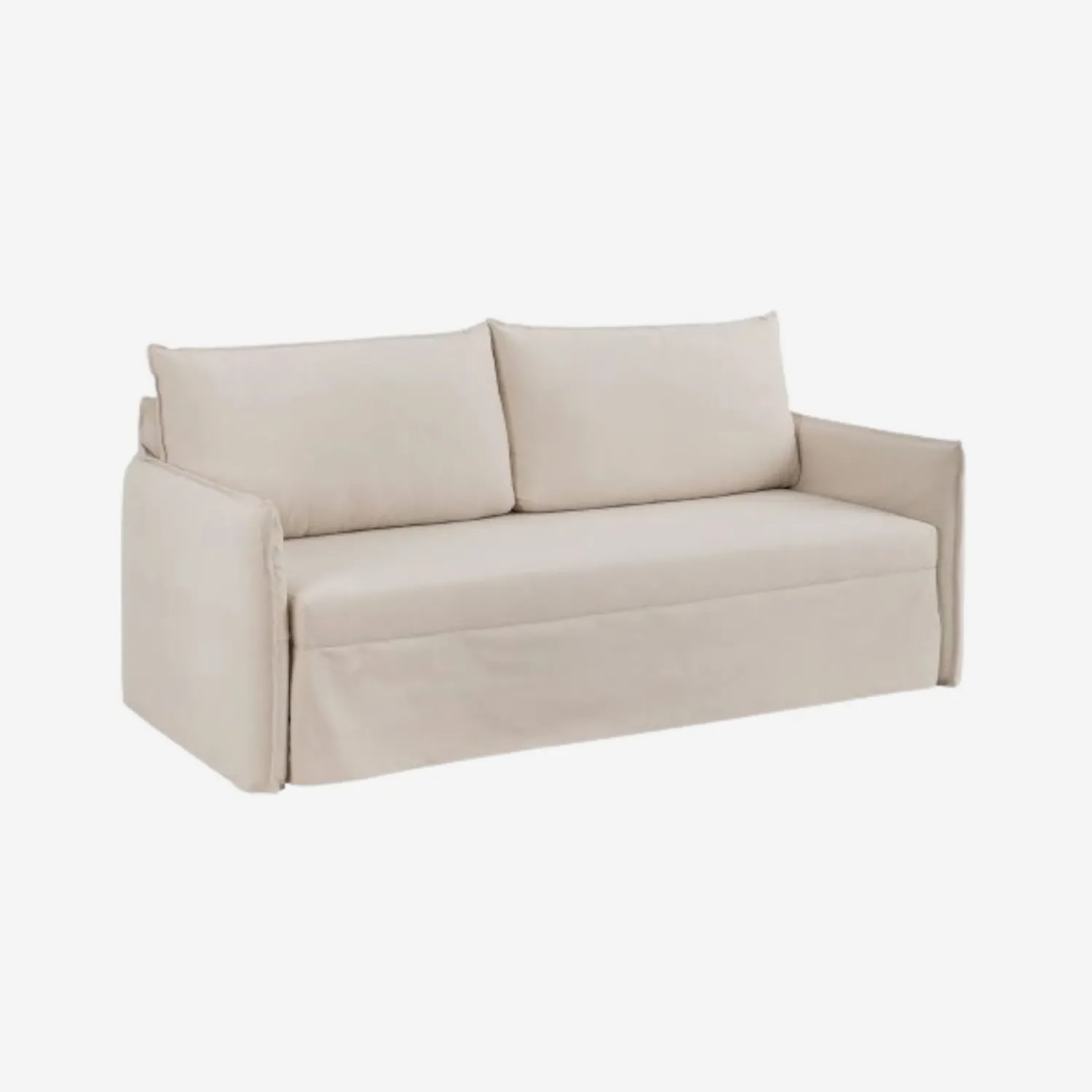 Casa Viva Sofá cama de algodón y lino beige 215x100x97cm Sale