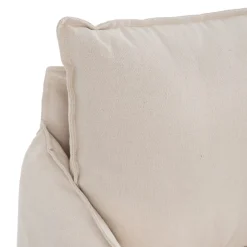 Casa Viva Sofá cama de algodón y lino beige 215x100x97cm Sale