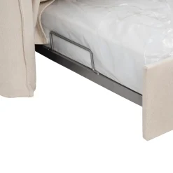 Casa Viva Sofá cama de algodón y lino beige 215x100x97cm Sale