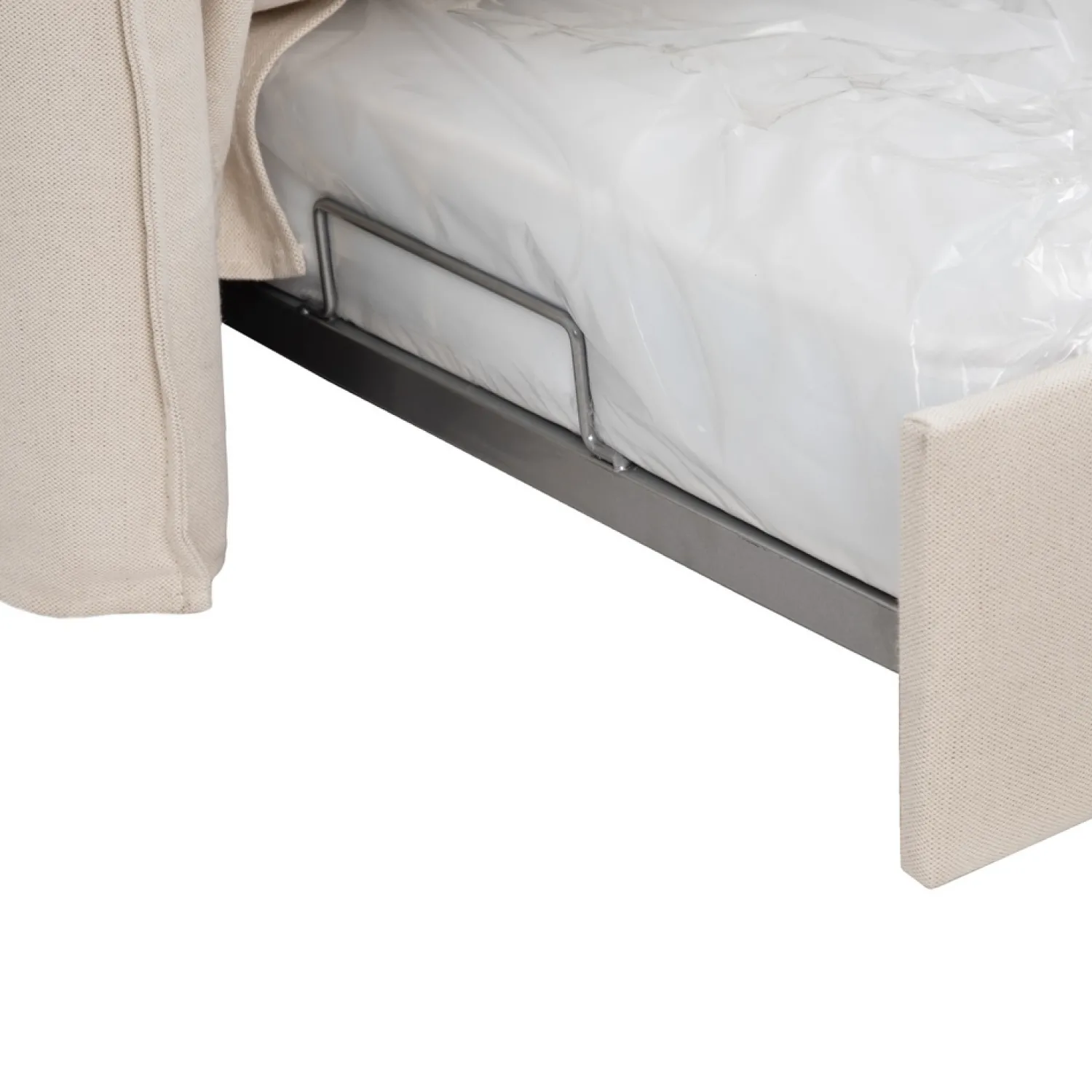 Casa Viva Sofá cama de algodón y lino beige 215x100x97cm Sale