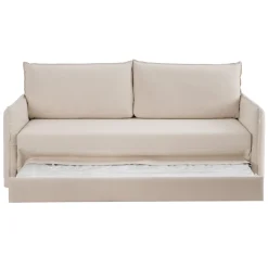 Casa Viva Sofá cama de algodón y lino beige 215x100x97cm Sale