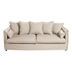 Casa Viva Sofá de 3 plazas beige con cojines 210x104x69cm Clau&Chloe Clearance