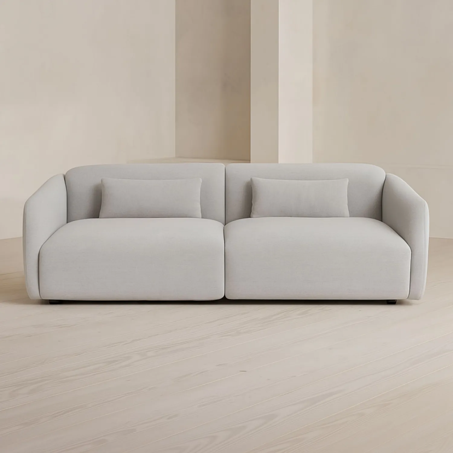 Casa Viva Sofá de 3 plazas de chenilla gris Ezra 216x88x70cm Discount