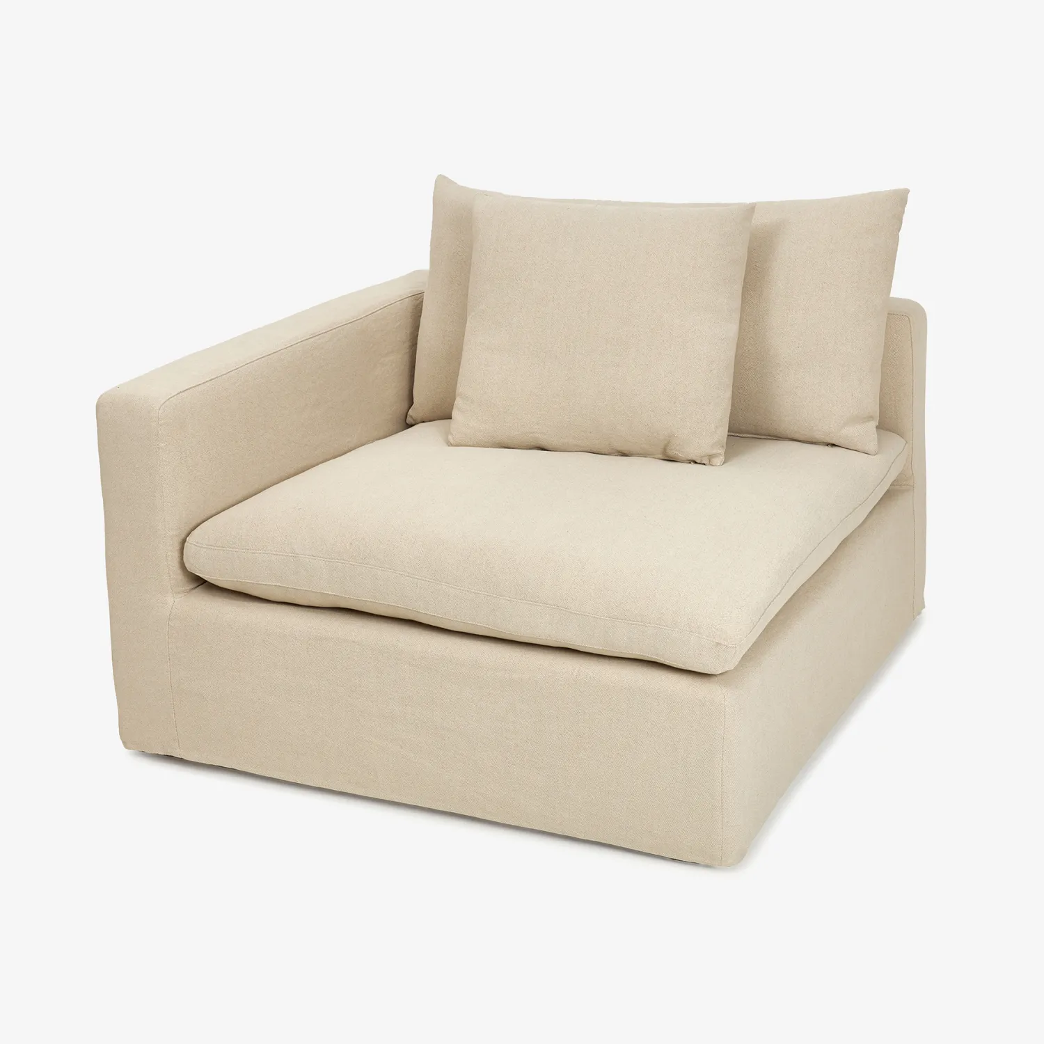 Casa Viva Sofá de 3 plazas de lino beige Aiden 220x110x80 Clau&Chloe Hot