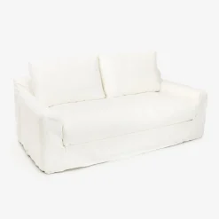 Casa Viva Sofá de 3 plazas de lino blanco Ibi 200x105x100cm Clau&Chloe Discount