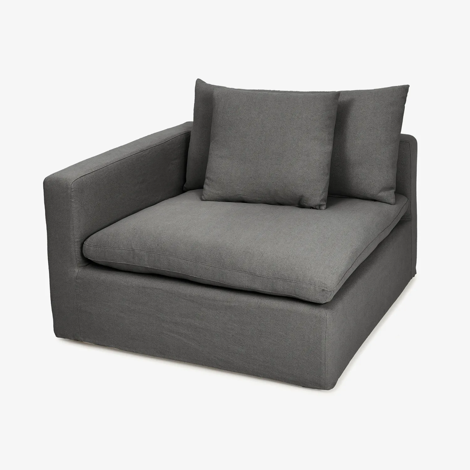 Casa Viva Sofá de 3 plazas de lino gris Aiden 220x110x80cm Clau&Chloe