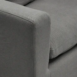 Casa Viva Sofá de 3 plazas de lino gris Aiden 220x110x80cm Clau&Chloe