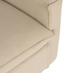 Casa Viva Sofá de 3 plazas de lino y algodón beige Bristol 220x95x90cm Online