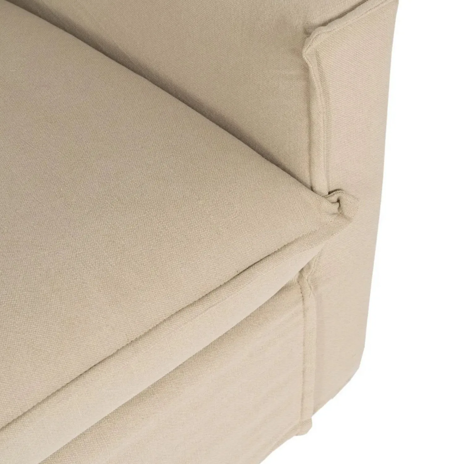 Casa Viva Sofá de 3 plazas de lino y algodón beige Bristol 220x95x90cm Online