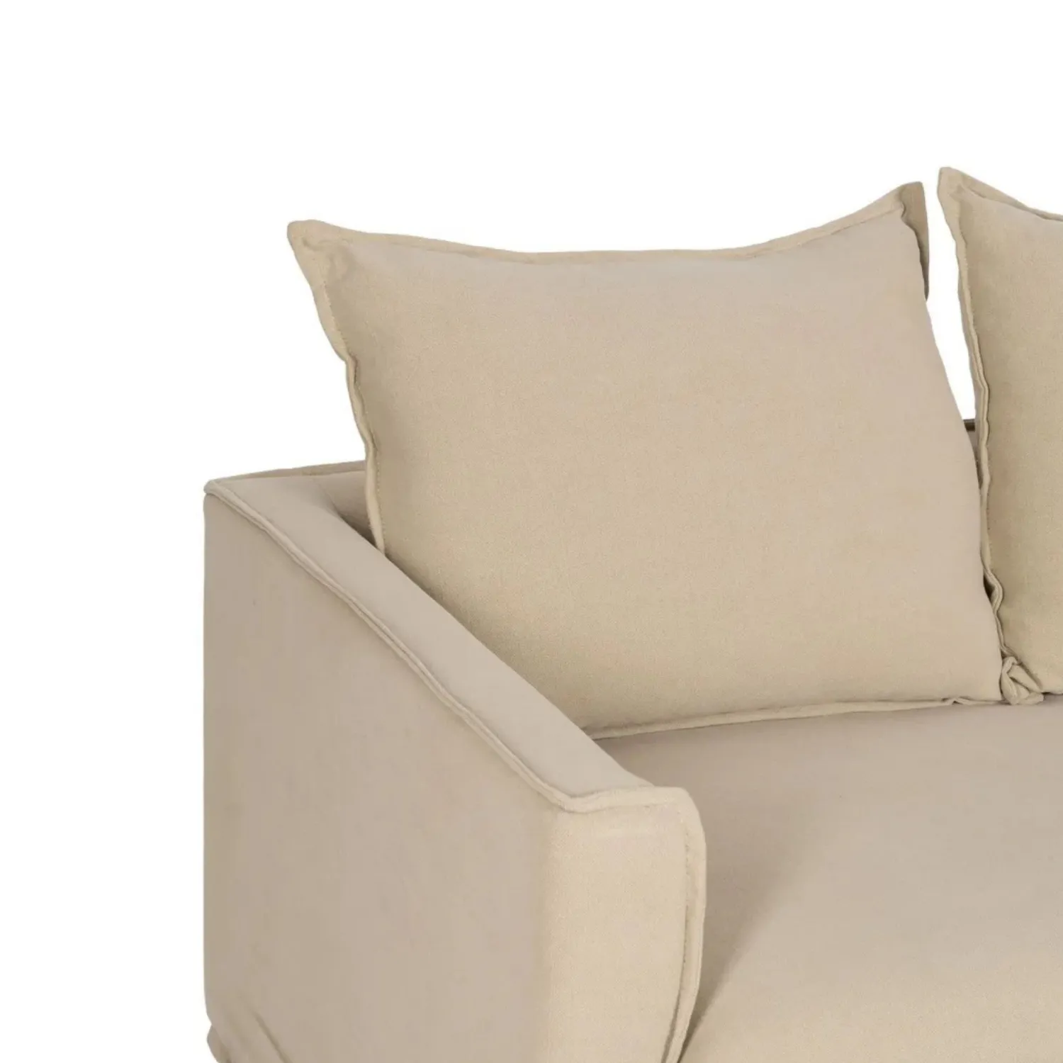 Casa Viva Sofá de 3 plazas de lino y algodón beige Bristol 220x95x90cm Online