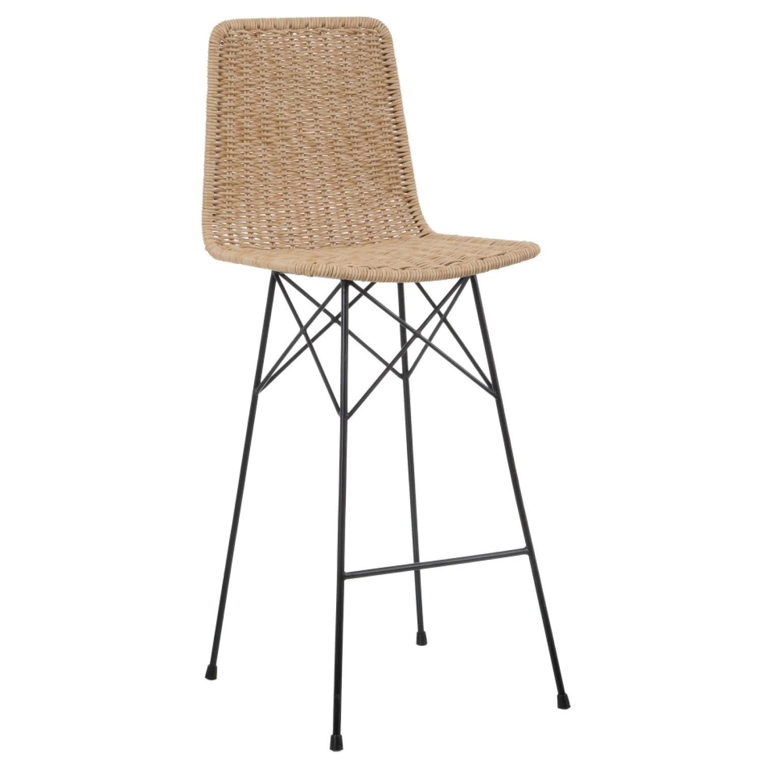 Casa Viva Taburete alto de ratán sintético y metal 45x41x113cm Discount