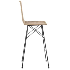 Casa Viva Taburete alto de ratán sintético y metal 45x41x113cm Discount