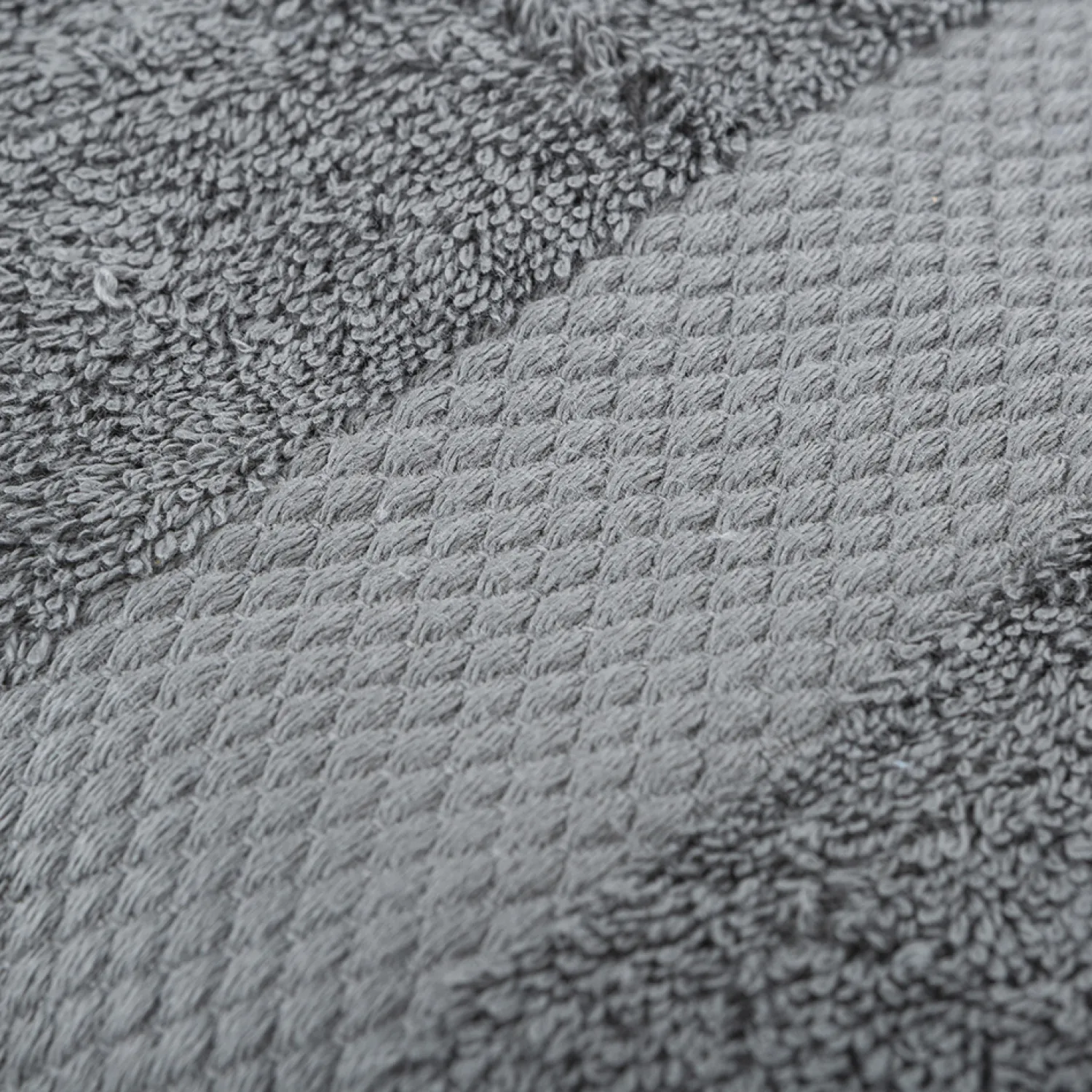 Casa Viva Toalla de lavabo de algodón gris oscuro Vic 50x100cm - 500 gr/m² New