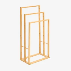 Casa Viva Toallero de pie de bambú con 3 barras 40x24x82cm