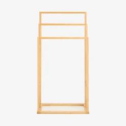 Casa Viva Toallero de pie de bambú con 3 barras 40x24x82cm