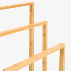 Casa Viva Toallero de pie de bambú con 3 barras 40x24x82cm