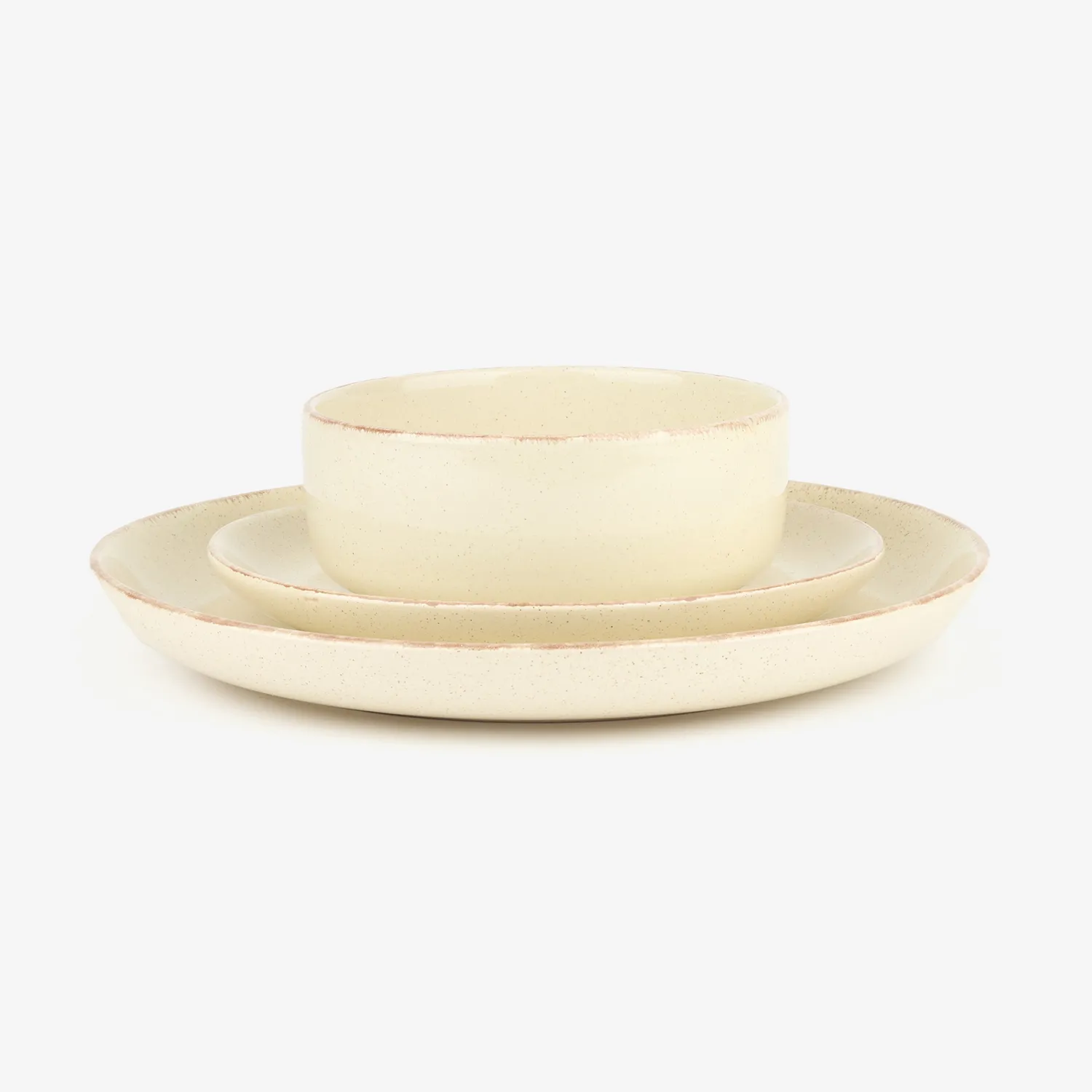 Casa Viva Vajilla de 18 piezas de cerámica blanca Coria Sale