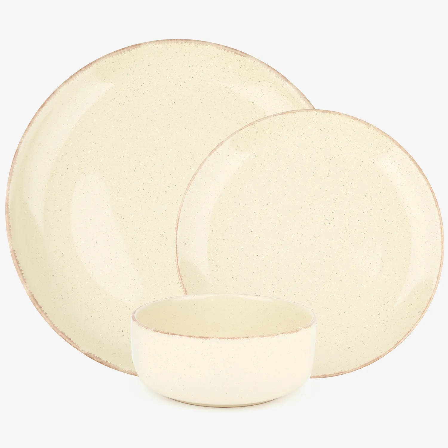 Casa Viva Vajilla de 18 piezas de cerámica blanca Coria Sale