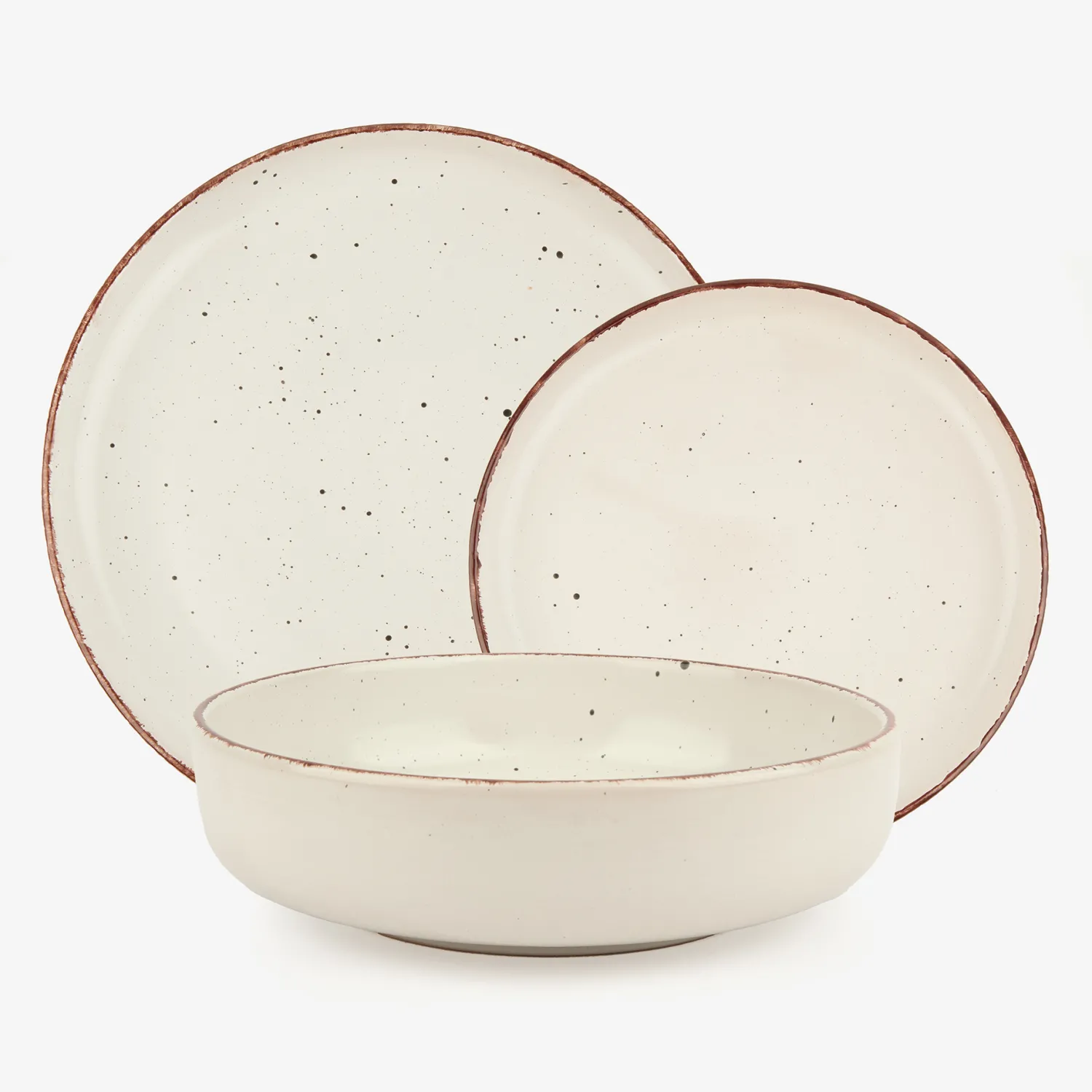 Casa Viva Vajilla de 12 piezas de cerámica beige Iria Clearance