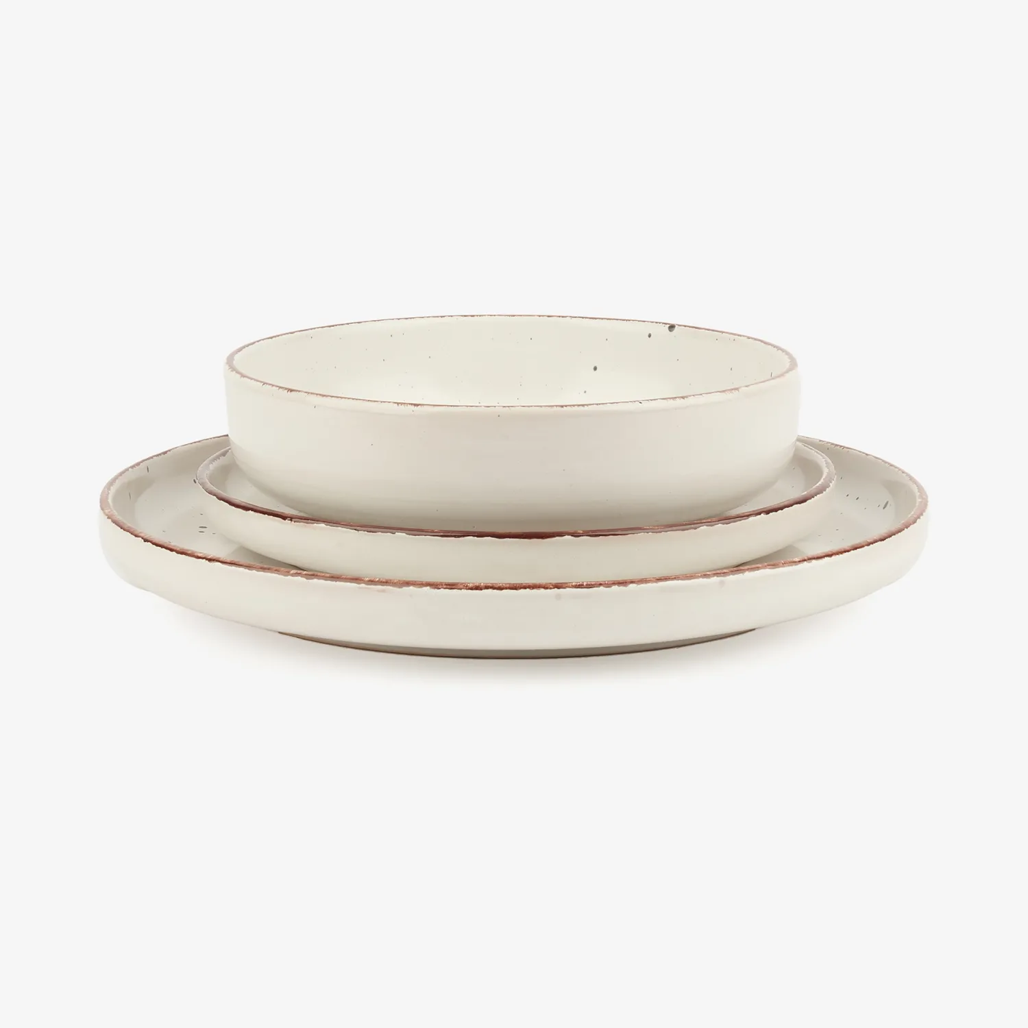 Casa Viva Vajilla de 12 piezas de cerámica beige Iria Clearance