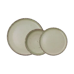 Casa Viva Vajilla de 12 piezas de cerámica verde Iria Hot