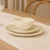 Casa Viva Vajilla de 12 piezas de cerámica marfil Varena New