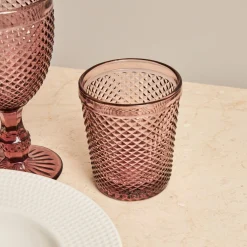 Casa Viva Vaso cristal rosa Diamante 30cl Hot
