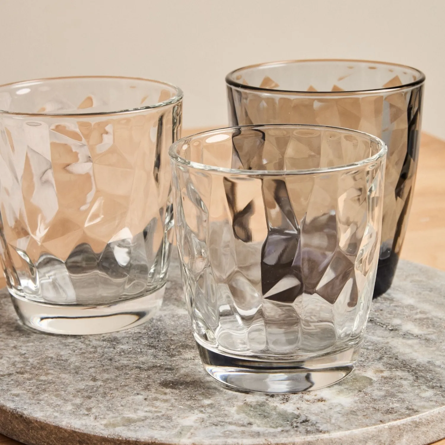 Casa Viva Vaso de agua de cristal transparente Diamond 30cl