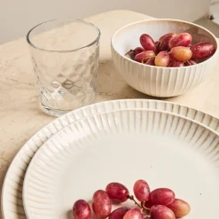 Casa Viva Vaso de vidrio transparente relieve Hira 36cl