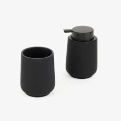 Casa Viva Vaso portacepillos de poliresina negro Carbon Ø8x10cm Clearance