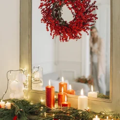 Casa Viva Vela decorativa pilar rojo Ø7x15cm Clearance