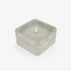 Casa Viva Vela LED en tarro de hormigón gris 13x13x7cm Discount